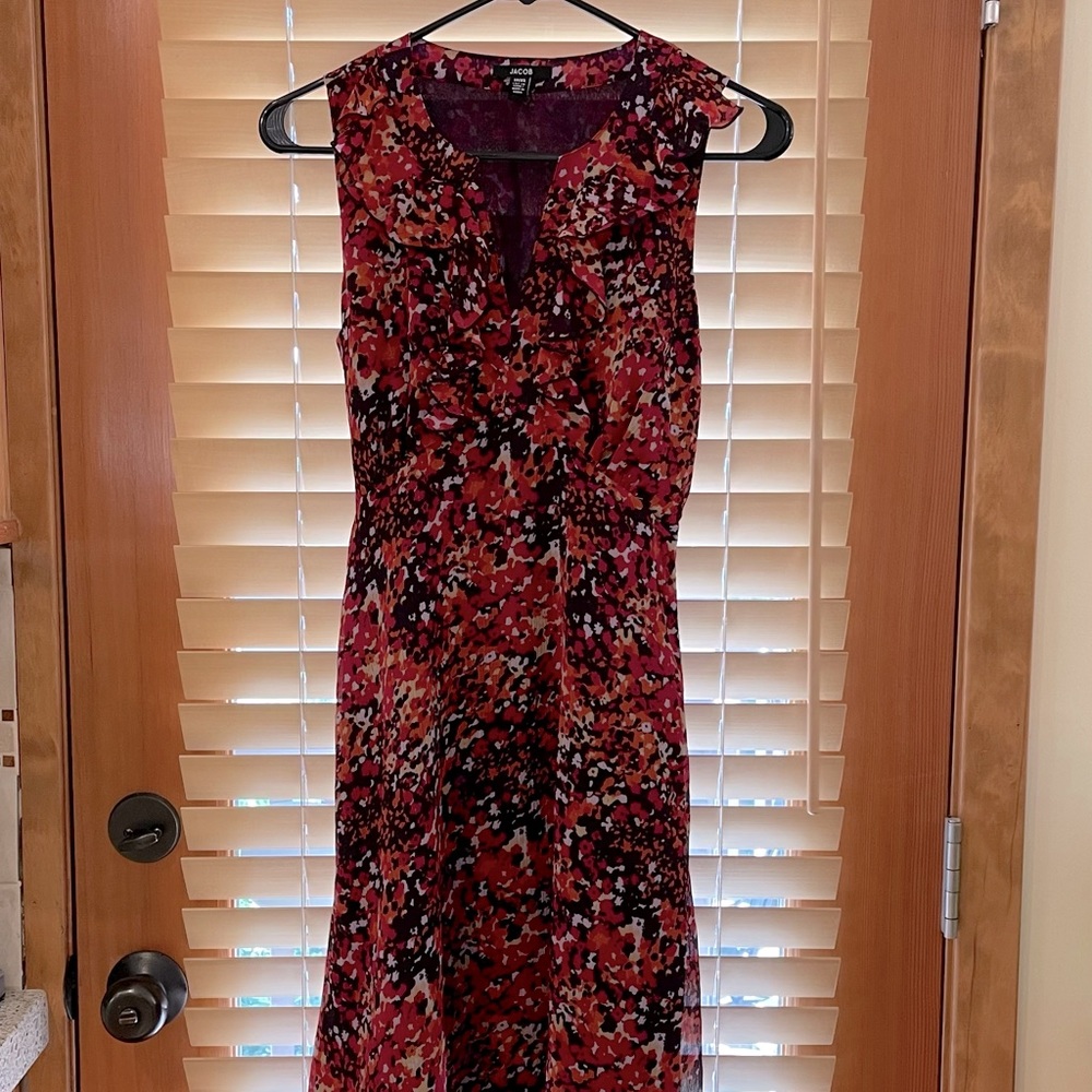 Jacob XS dress with ruffles and lining excellent condition